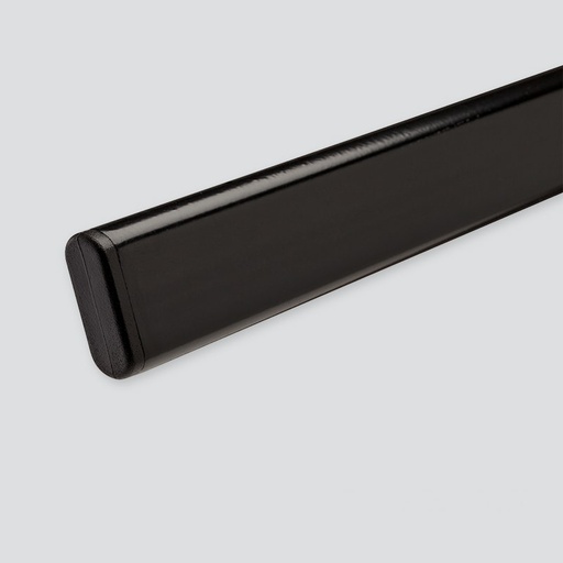 [60749] Caño Oval Negro   $ X Metro