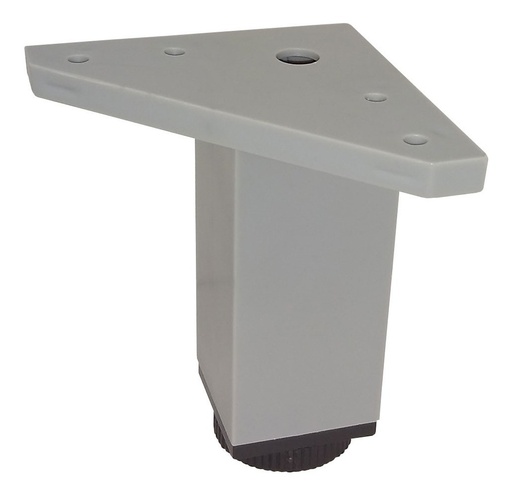 [73797] Pata Plast. Cuadr. 100mm Gris