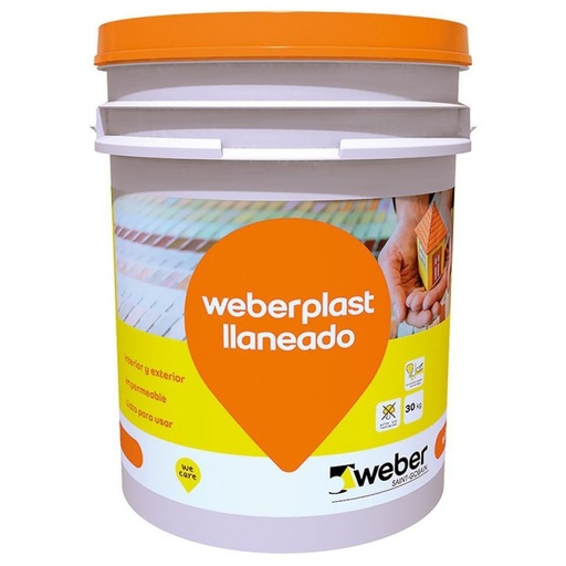 [62761] Weberplast Revest. Llaneado Fino Piedra Paris X30kg