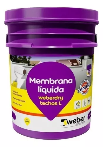[66936] WeberDry Techos L Membrana Liq Imperm Blanco X 20 Kg