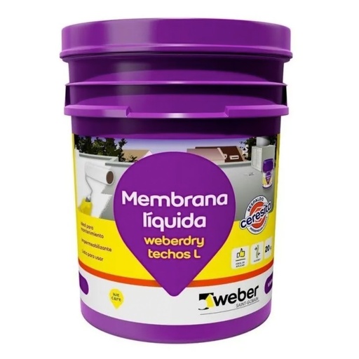[66938] WeberDry Techos L Membrana Liq Imperm Teja X 20 Kg