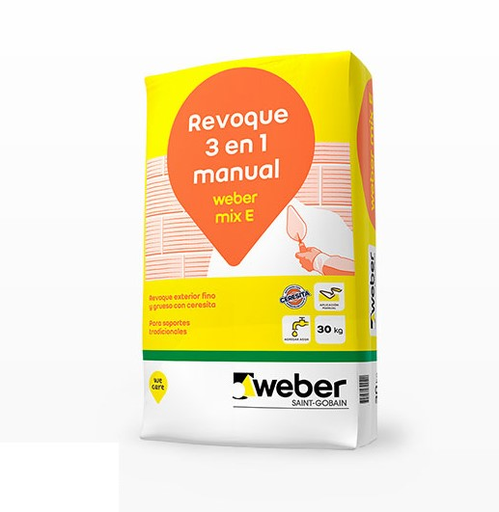 [63298] Revoque Mix E X 30 Kg Weber  3 En1