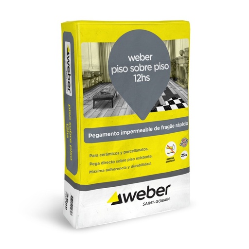 [72177] Weber piso sobre piso 12hs X 25kg NUEVA PRESENTAC