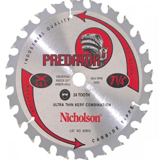 [14030] Sierra Circular Nicholson Predator 10"X60   Widia