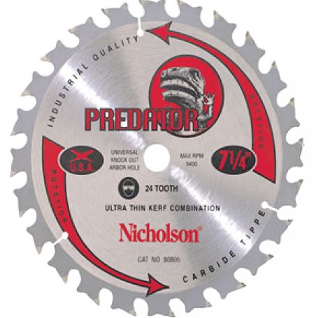 [14028] Sierra Circular Nicholson Predator 8-1/4"X40 Widia