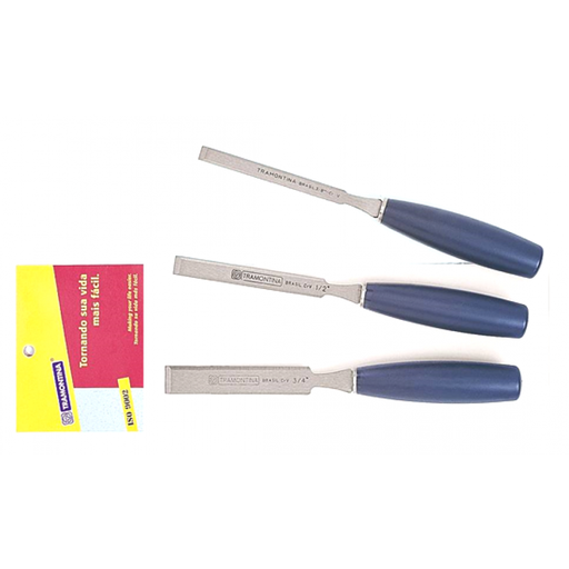 [15671] Jgo.3 Formones Cabo Plastico Tramontina 43336/403