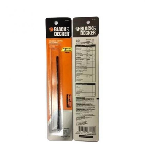 [65314] Hojas De Calar Black Y Decker 40-425 $ X Un  (Blister 6 )