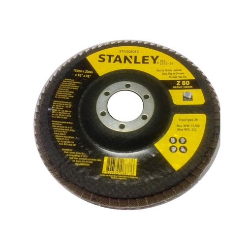 [52420] Disco Flap Stanley 115 Mm Z80 STA4080FZ