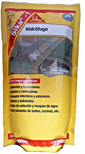 [338] Sika 1 - Hidrofugo $ X Sachet 1Kg.  (Caja X 12 Sachet)
