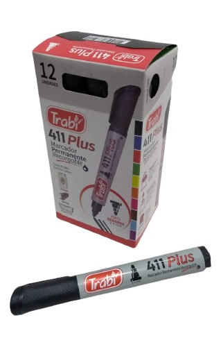 [71239] Marcador Permanente Trabi 411 Negro/Azul