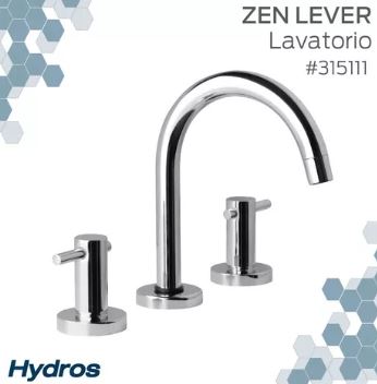 [75931] Grifería Lavatorio Mesada Hydros Zen Lever Cierre Cerámico