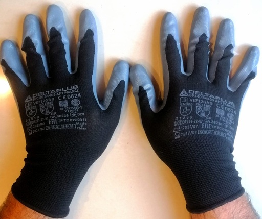 [67451] Guante Poliester Recub Latex Gris T9 VE630