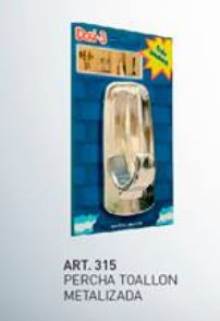 [40784] Percha Toallon Metalizada Gde
