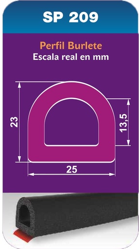 [60403] Burlete Autoadhesivo Seal Pro SP209