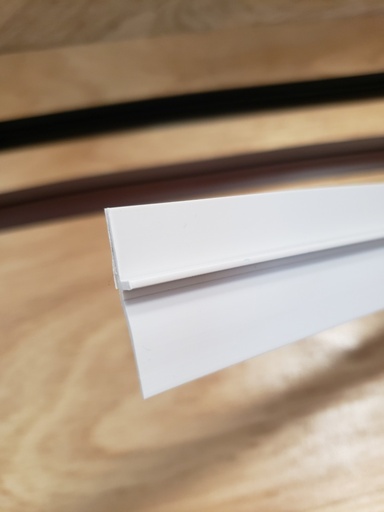 [60409] Zocalo Rigido Aleta Flexible PVC Blanco
