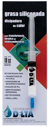 [61340] Grasa Siliconada Disipadora De Calor  Jeringa 10cc