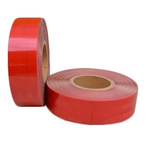 [62242] Cinta Reflectiva Diamante Roja/Rollo 5cm Ancho $ X Metro
