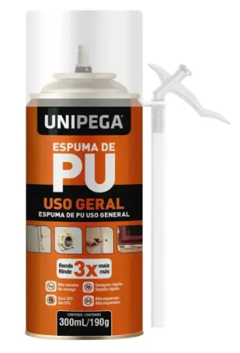 [67186] Espuma De PU 300ml/190gr Uso General Unipega