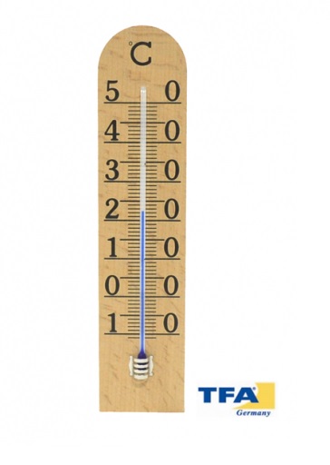 [68292] Termometro Base Madera 250x55 mm