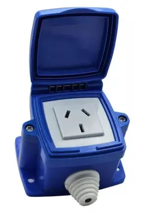 [75969] Caja Capsulada C/Toma Bipolar 10A Azul