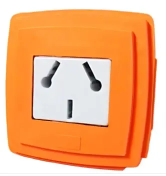 [75976] Soporte Toma Binorma 10A Naranja