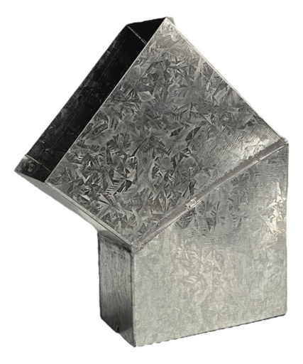 [69579] Codo Rectangular Chapa Negro 2x3 A 90°