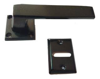 [33631] Manija D/B Biselada Aluminio Negro P 85Mm