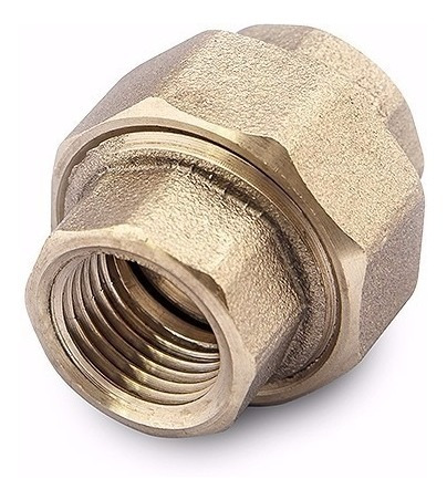 [41969] Union Doble 1"  Bronce Roscado