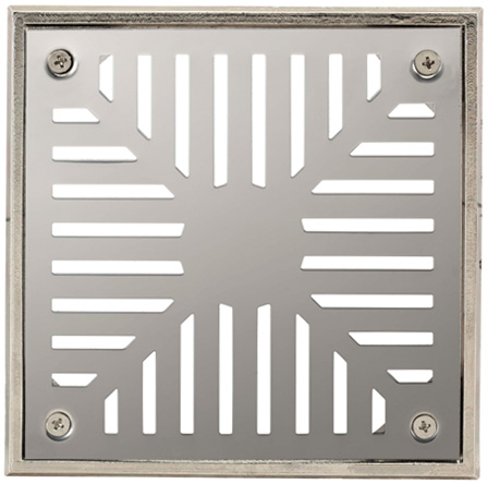 [55939] Rejilla Con Marco Fundicion Y Reja Acero Inox 12x12