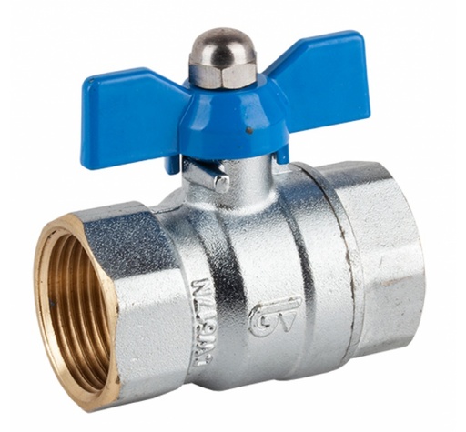 [57951] Valvula Esf Laton P.T. H-H Moño 1"