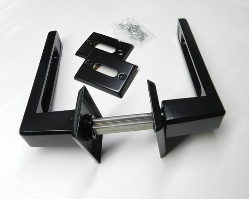 [65652] Manija D/B Biselada Aluminio Negro P 65Mm