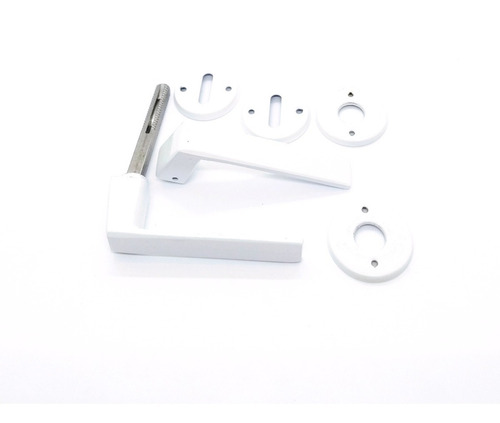 [65653] Manija D/B Biselada Aluminio Blanco P 65Mm