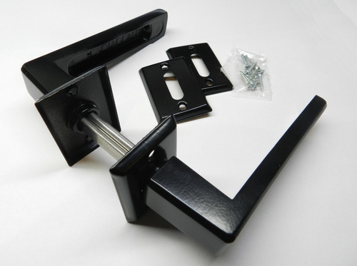 [66879] Manija D/B Biselada Aluminio Negro P 85mm