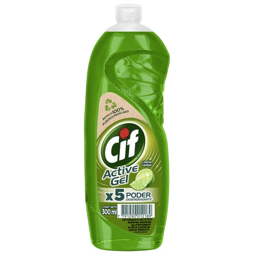 [40361] Lavavajilla Gel Cif Limon Verde 300ml