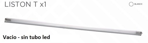 [66016] Liston Para Led T1 X24W  Blanco Para Tubo Led