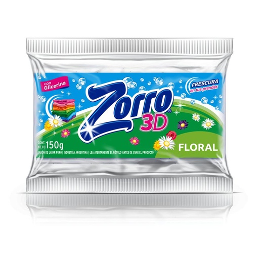 [64677] Jabon Blanco Floral 150gr Zorro