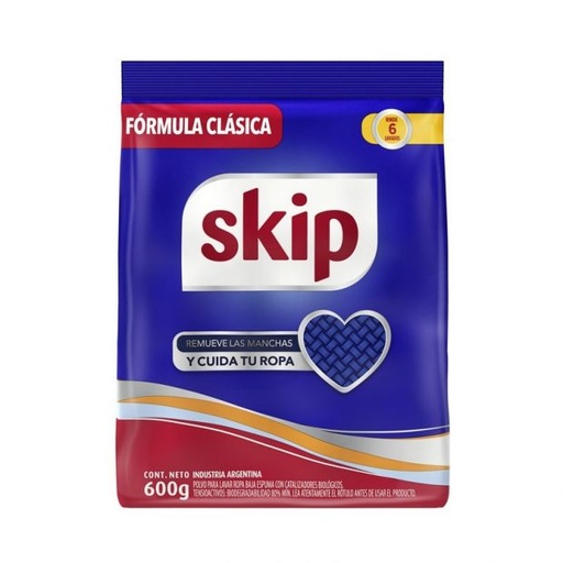 [66281] Jabon En Polvo Baja Espuma Skip 600grs
