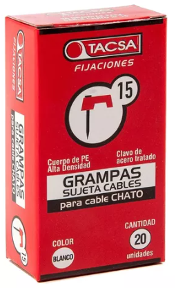 [76114] Grampas Para Cable Chato N°15