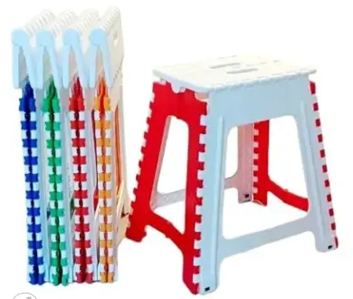 [75459] Banqueta Plegable Blanca 45x35
