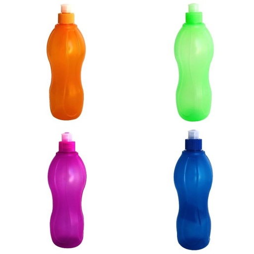 [71202] Botella Plastica Tapa Pusch Pull Color 500cc