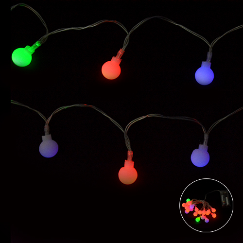 [63242] Luces Color  Bolitas Opacas 2mts