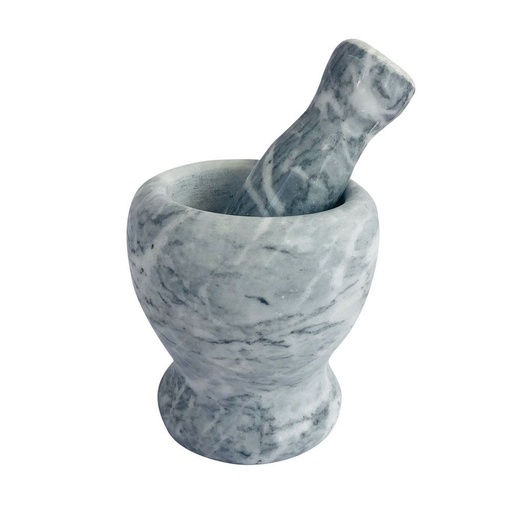 [67943] Mortero Marmol 11cm Gris Claro