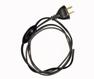 [19367] Conjunto P/Velador 2/P Chato 1.5Mts Negro