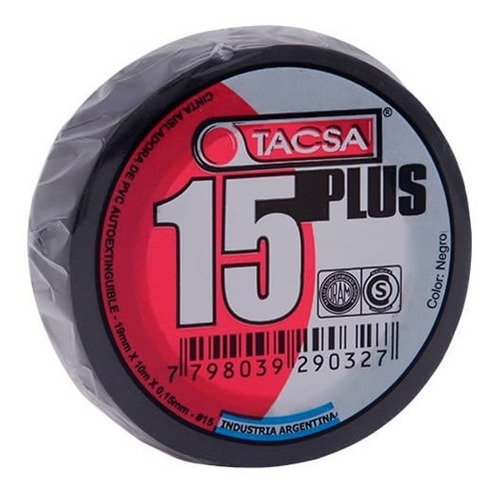[26709] Cinta Aisladora Pvc 10M 15Plus Tacsa