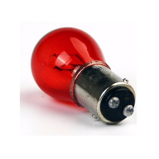 [44424] Lampara 12V 21W S25 BA15S Rojo