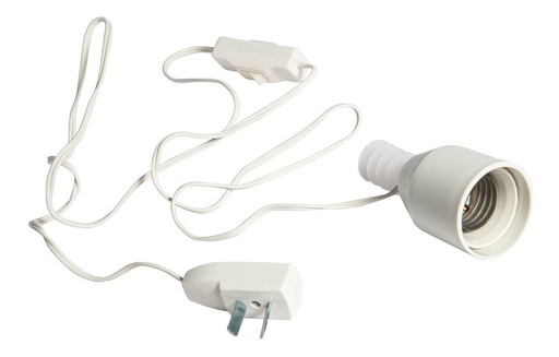 [63419] Portalampara Botella C/Vable Y Ficha P.Ch Marron
