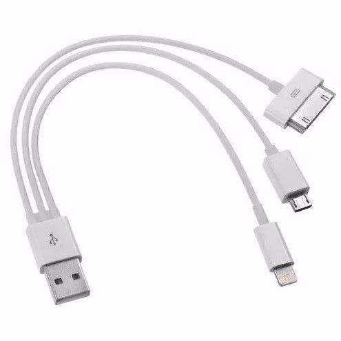 [57773] Cargador + Cable USB 3en 1