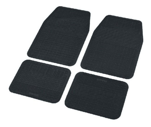 [16606] Cubre Alfombra Goma Negro X 4 Piezas (TP 15113)