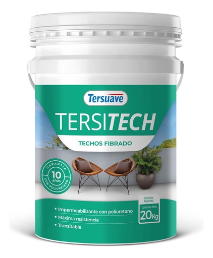 [71954] Tersitech Impermeabilizante Para Techos Y Muros Blanco 4 Kg