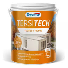 [71953] Tersitech Impermeabilizante Para Techos Y Muros Negro 4 Kg